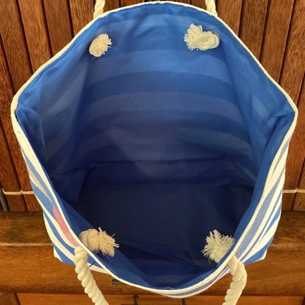 FLAMINGO 🦩 ROPE TOTE BAG - Picture 8 of 8